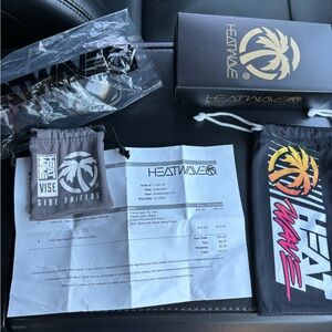 Z87 Heatwave Vise XL safety sunglasses w/logo metal arms & smoke side shields